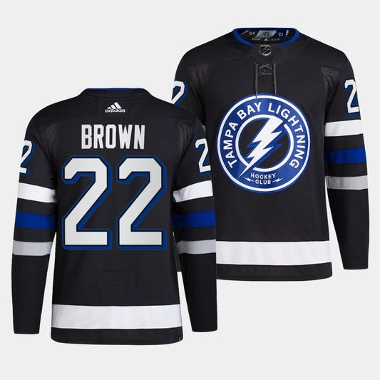 Tampa Bay Lightning #22 Logan Brown 2023-24 Alternate Black