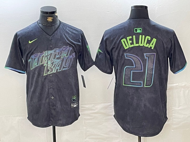 Tampa Bay Rays #21 Jonny DeLuca Rays City Style 5