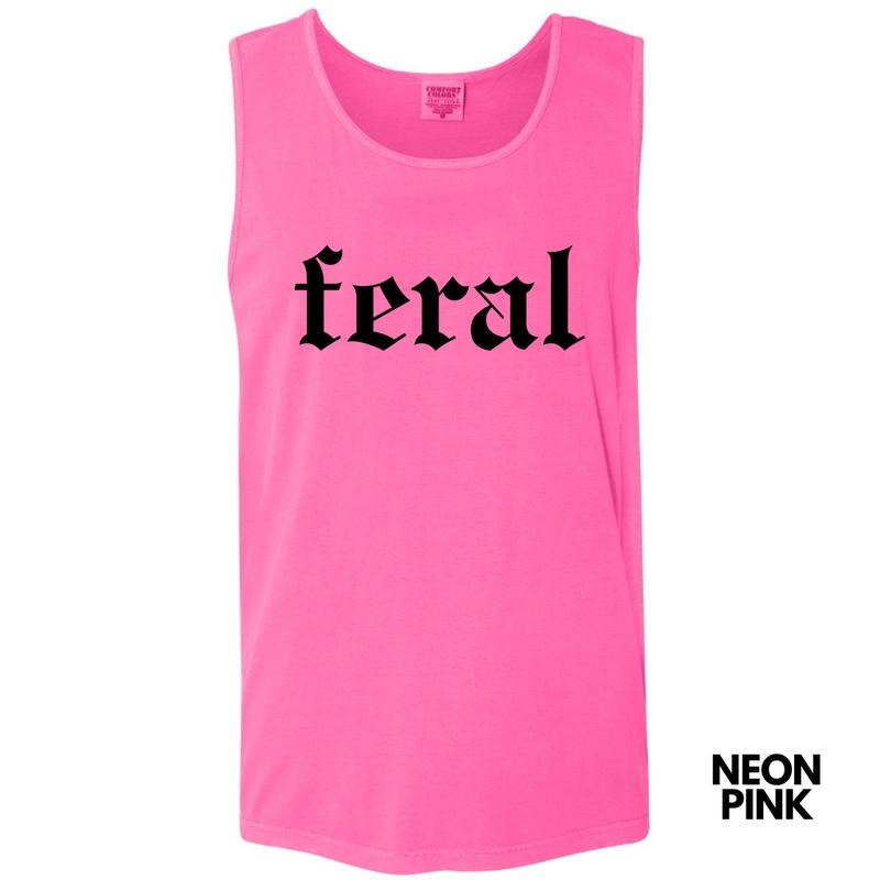 Tank Top - Black FERAL Comfort Colors Tank Top 'NLB' T-Shirts, Hoodie, Sweatshirt | WearSparks.com