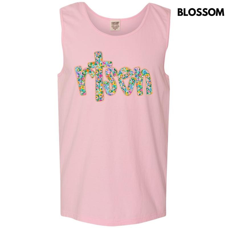 Tank Top - Ditzy Floral Risen Comfort Colors Tank Top 'NLB'