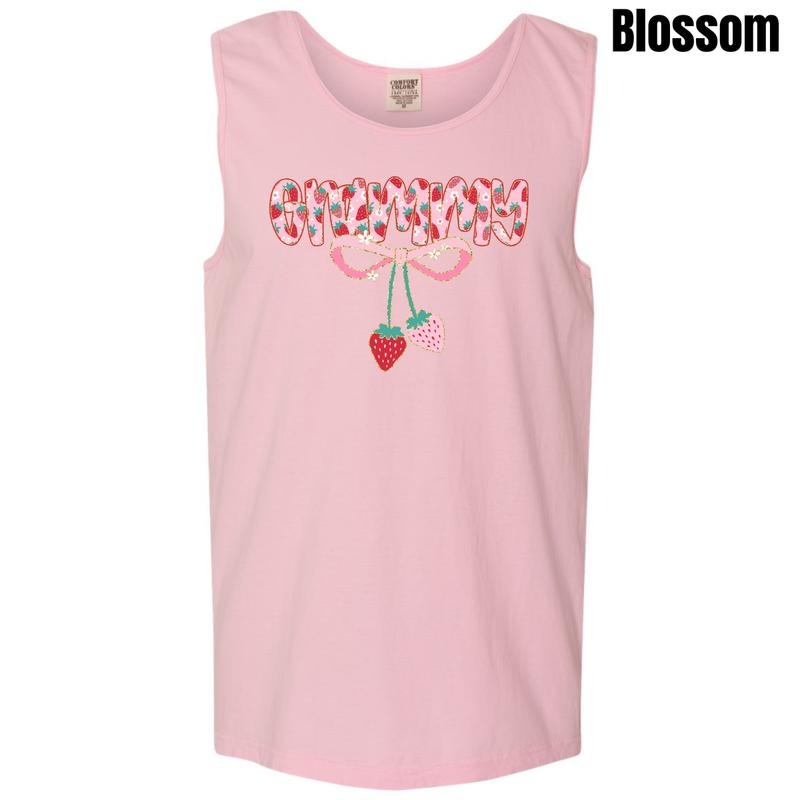 Tank Top - Grammy Strawberry Coquette Comfort Colors Tank Top 'NLB' T-Shirts, Hoodie, Sweatshirt | WearSparks.com