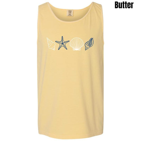 Tank Top - Nautical Shells Comfort Colors Tank Top 'NLB' T-Shirts, Hoodie, Sweatshirt | WearSparks.com