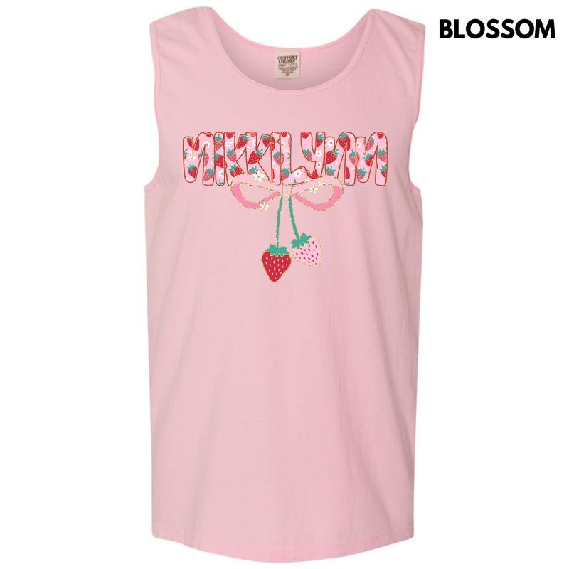 Tank Top - Strawberry Nikkilynn Comfort Colors Tank Top 'NLB'