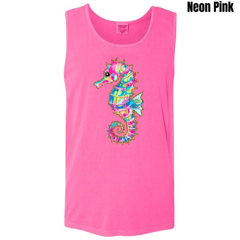 Tank Top - Vibrant Seahorse Comfort Colors Tank Top 'NLB' T-Shirts, Hoodie, Sweatshirt | WearSparks.com
