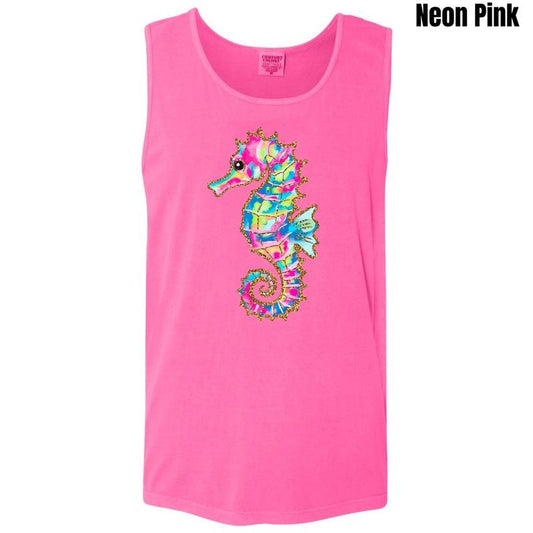 Tank Top - Vibrant Seahorse Comfort Colors Tank Top 'NLB' T-Shirts, Hoodie, Sweatshirt | WearSparks.com