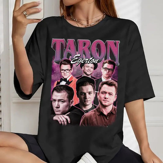 Taron Egerton Vintage T-Shirt, Taron David Egerton Shirt, Carry-On Movie Retro 90s Style, Bootleg Shirt, Gift For Movie Lovers