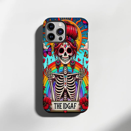Tarot Card Phone Case  -  Polycarbonate TPU Dual Layer Protection Quirky Design Easy Installation True Color Guarantee Skeleton Artwork