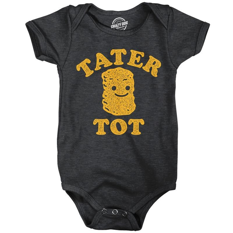 Tater Tot Baby Bodysuit Funny Sarcastic Graphic Novelty Jumper For Infants Funny Baby Onesies Sarcastic Onesie for Baby...