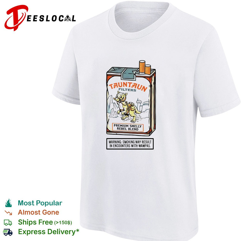 Tauntaun filters premium smelly rebel blend cigarette parody shirt