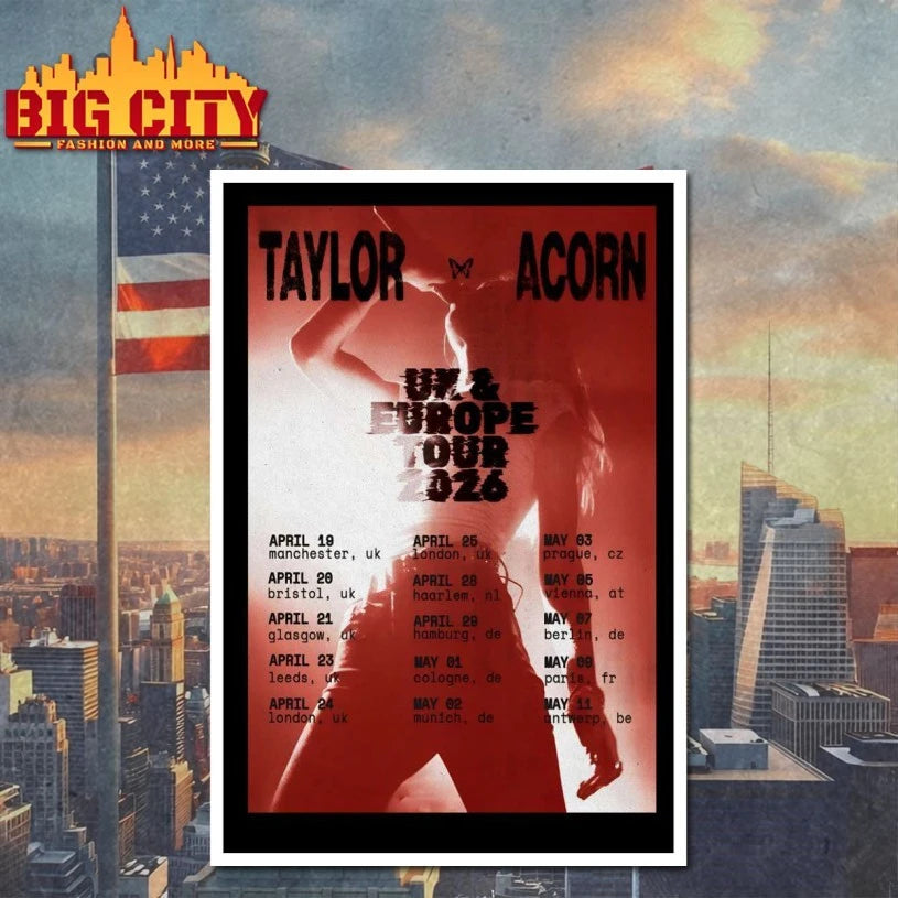 Taylor Acorn UK And Europe 2026 Shows Poster shirt