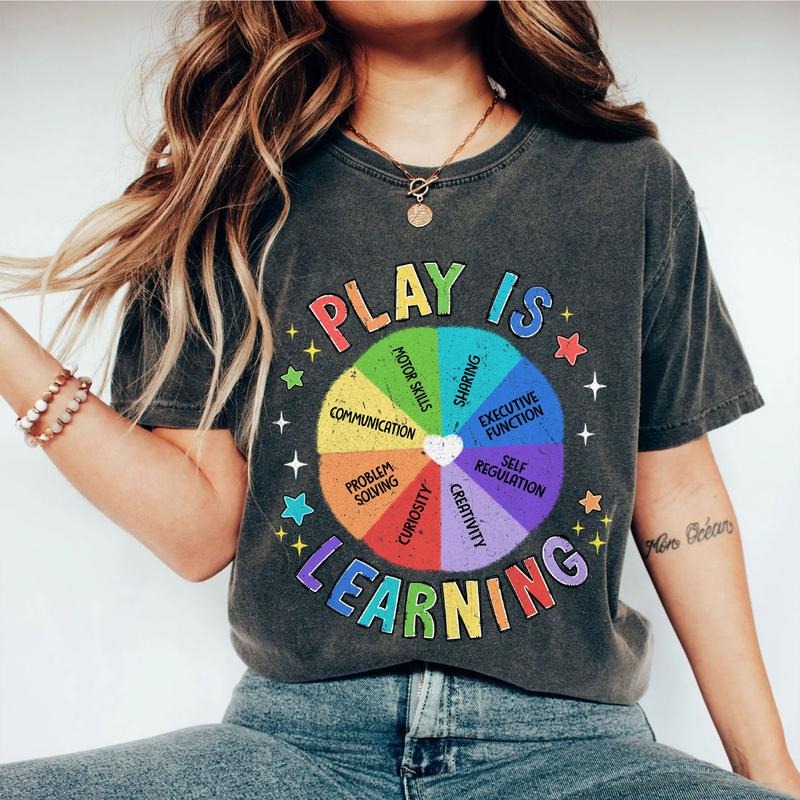 Teacher Shirt, Play Is Learning Teacher Tshirt, Teacher Life, Back To School, Gift for Teacher, Kindergarten Teacher,...