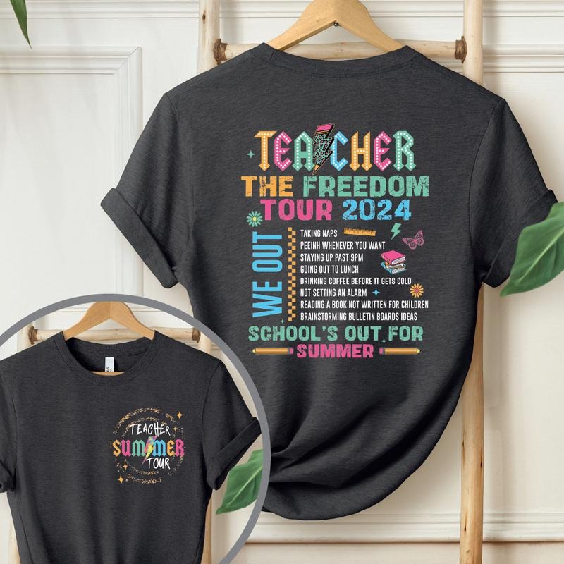 Teacher The Freedom Tour 2024 Shirt Teacher Summer Tour Shirt Teacher Shirt Teacher Gift Kindergarten Teacher Gifts Rom985 Latarshia Grant