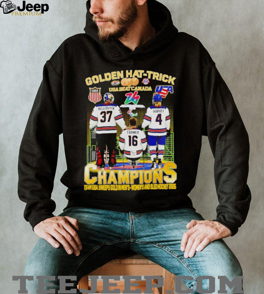 Team USA Hockey Golden Hat Trick Champions 2026 Men’s Women’s and Sled T Shirt