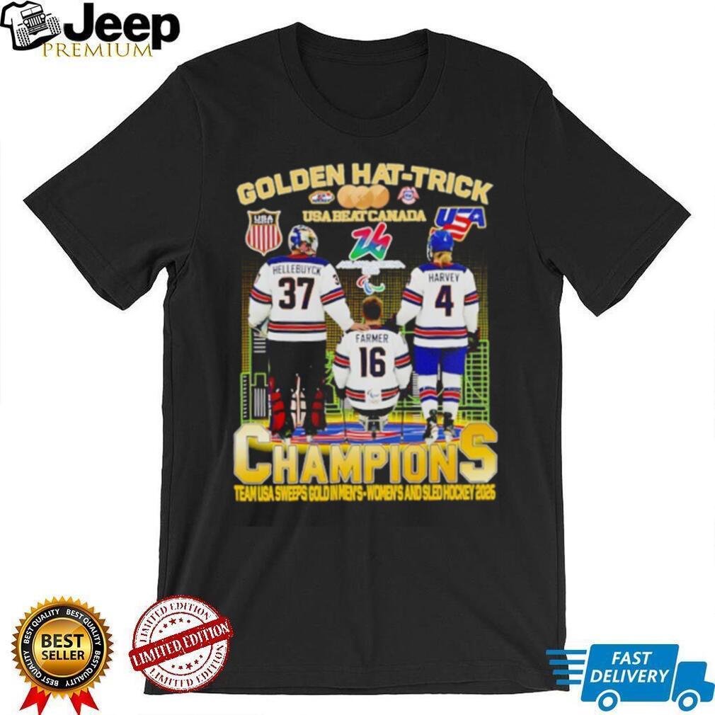 Team USA Hockey Golden Hat Trick Champions 2026 Men’s Women’s and Sled T Shirt