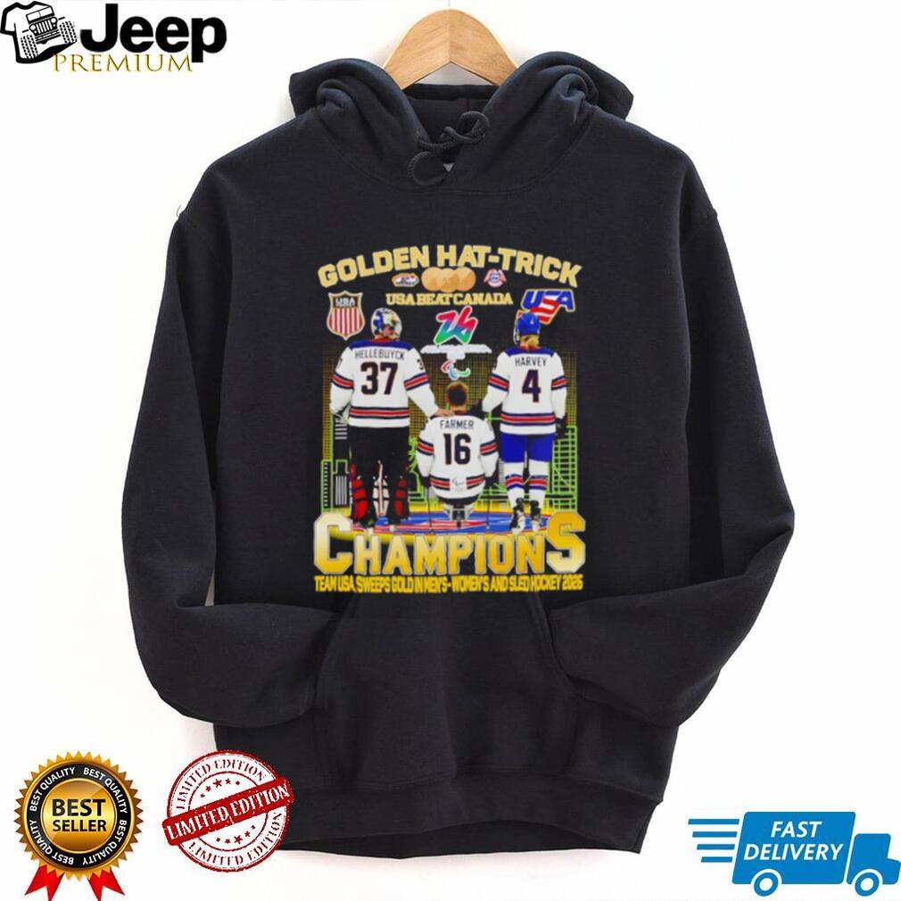 Team USA Hockey Golden Hat Trick Champions 2026 Men’s Women’s and Sled T Shirt