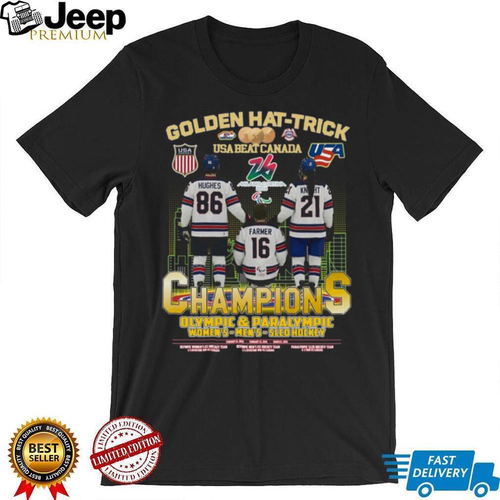 Team USA Hockey Milano Cortina 2026 Golden Hat Trick Champions Coffee T Shirt