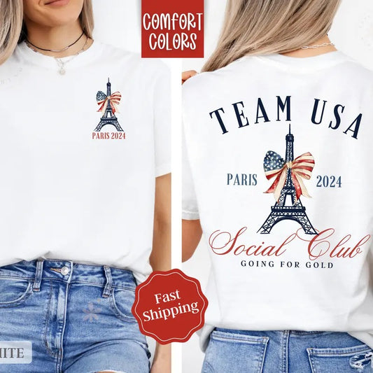 Team USA Shirt Comfort Colors,  Summer Olympics USA Gymnastics Shirt, Paris Olympics 2024 Tshirtstyle{n002}3