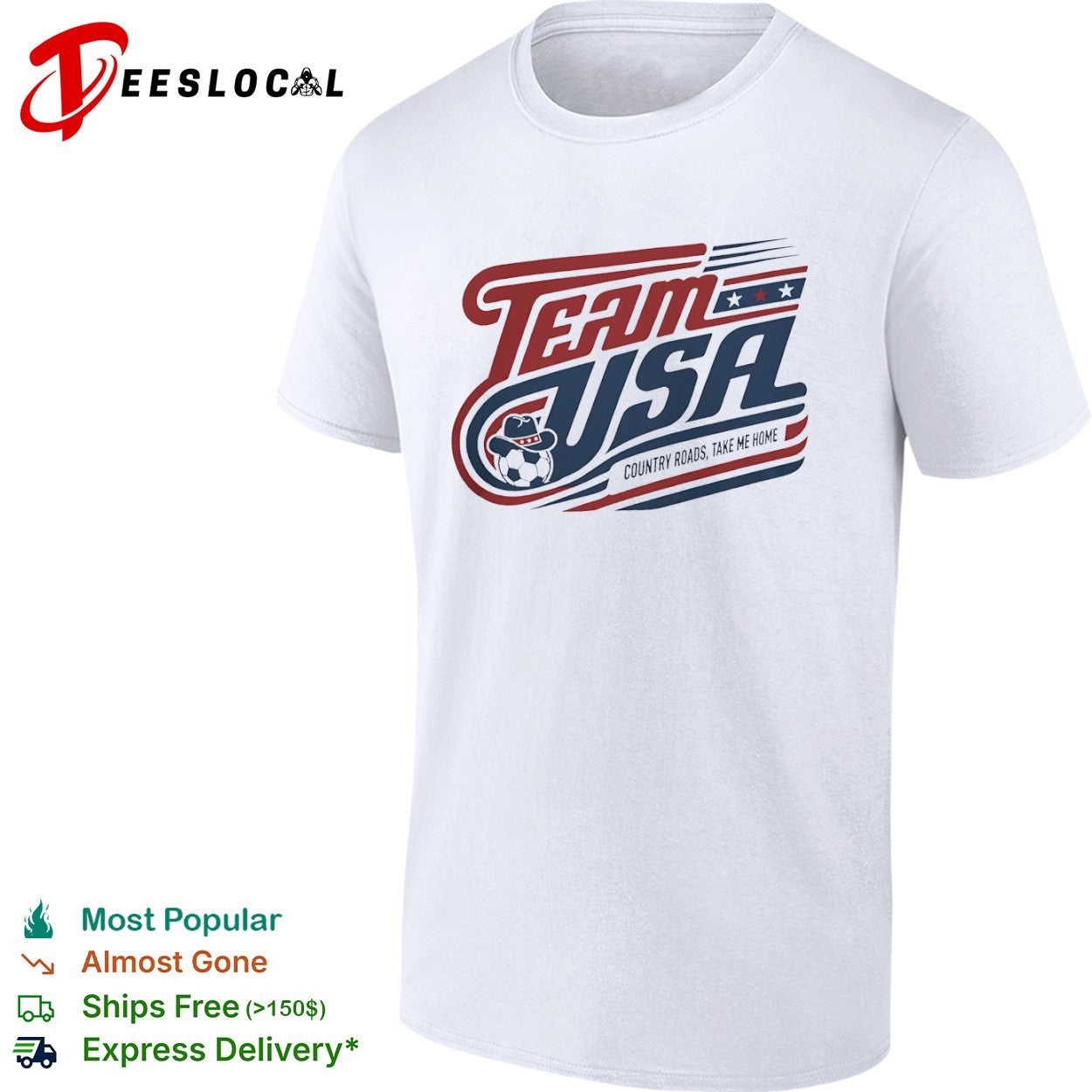 Team USA Soccer Country Roads Take Me Home 2026 World Cup shirt