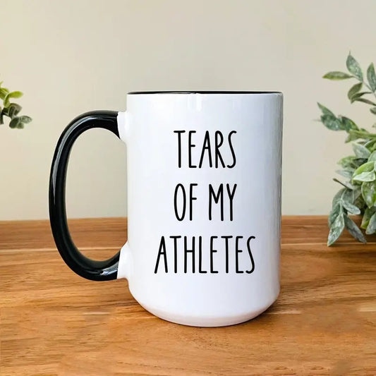 Tears of My Athletes Coach Mug, Funny Gift for Coaches, Retirement Gift, 11oz or 15oz Ceramic Coffee Cup, Unique Coach Drinkware Printed
