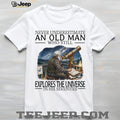 Telescope Space Explorer Old Man Astronomy Hobby Shirt