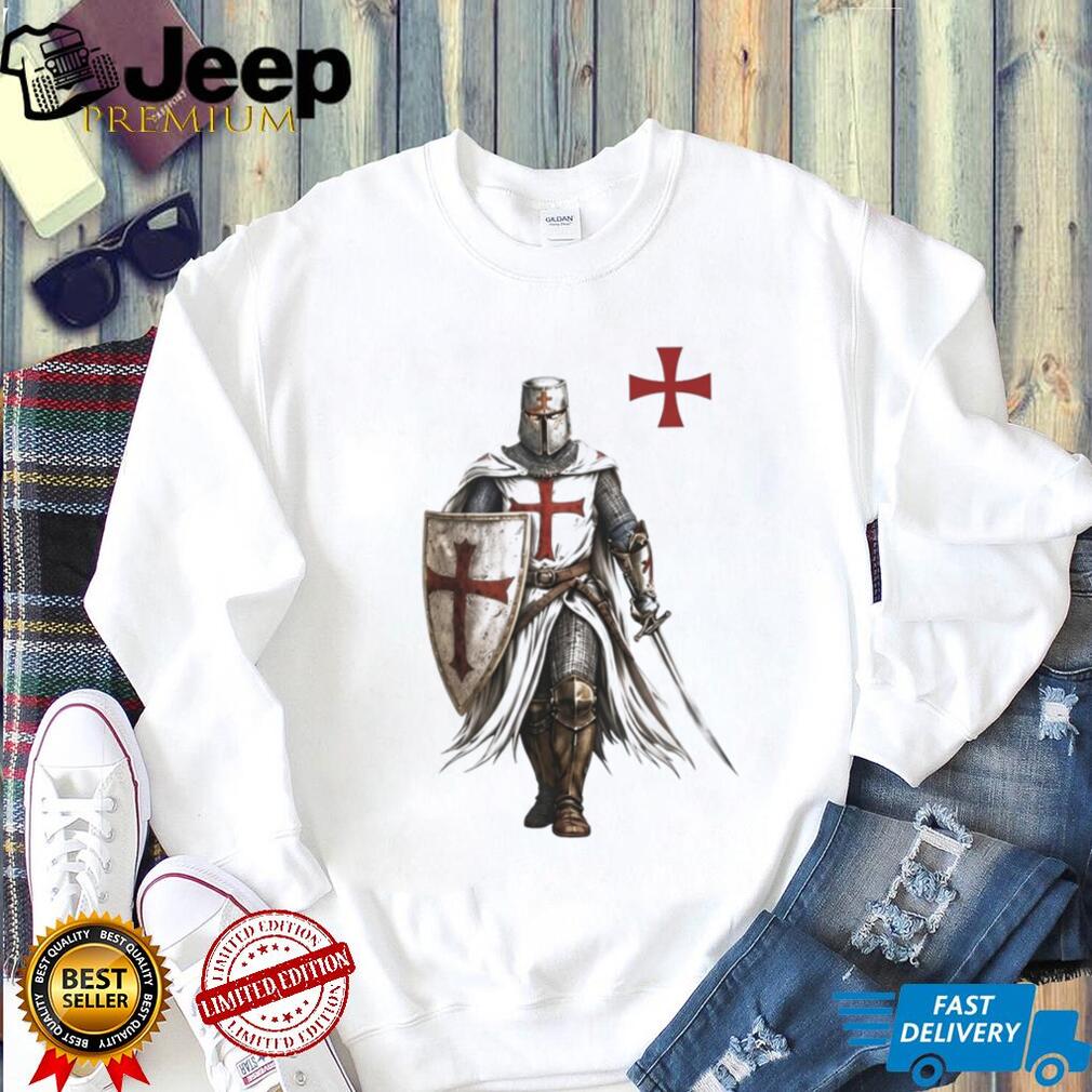 Templar Knight Crusader Cross Medieval Warrior T Shirt