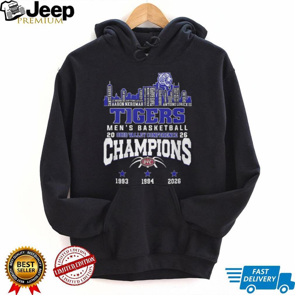 Tennessee State Tigers 2026 OVC Men’s Basketball Champions Roster T Shirt