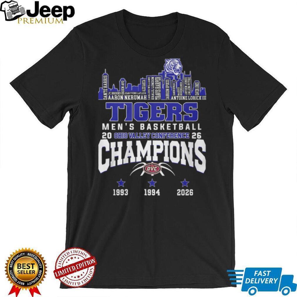 Tennessee State Tigers 2026 OVC Men’s Basketball Champions Roster T Shirt