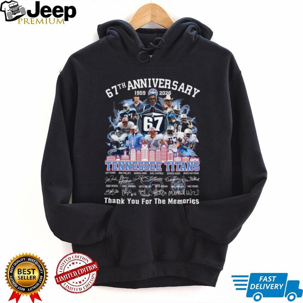 Tennessee Titans 67th Anniversary Legends Signatures Shirt