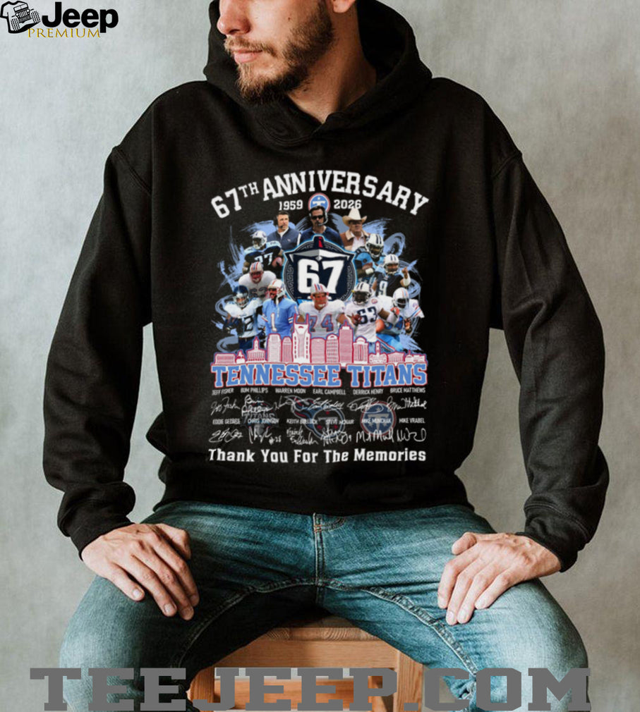 Tennessee Titans 67th Anniversary Legends Signatures Shirt