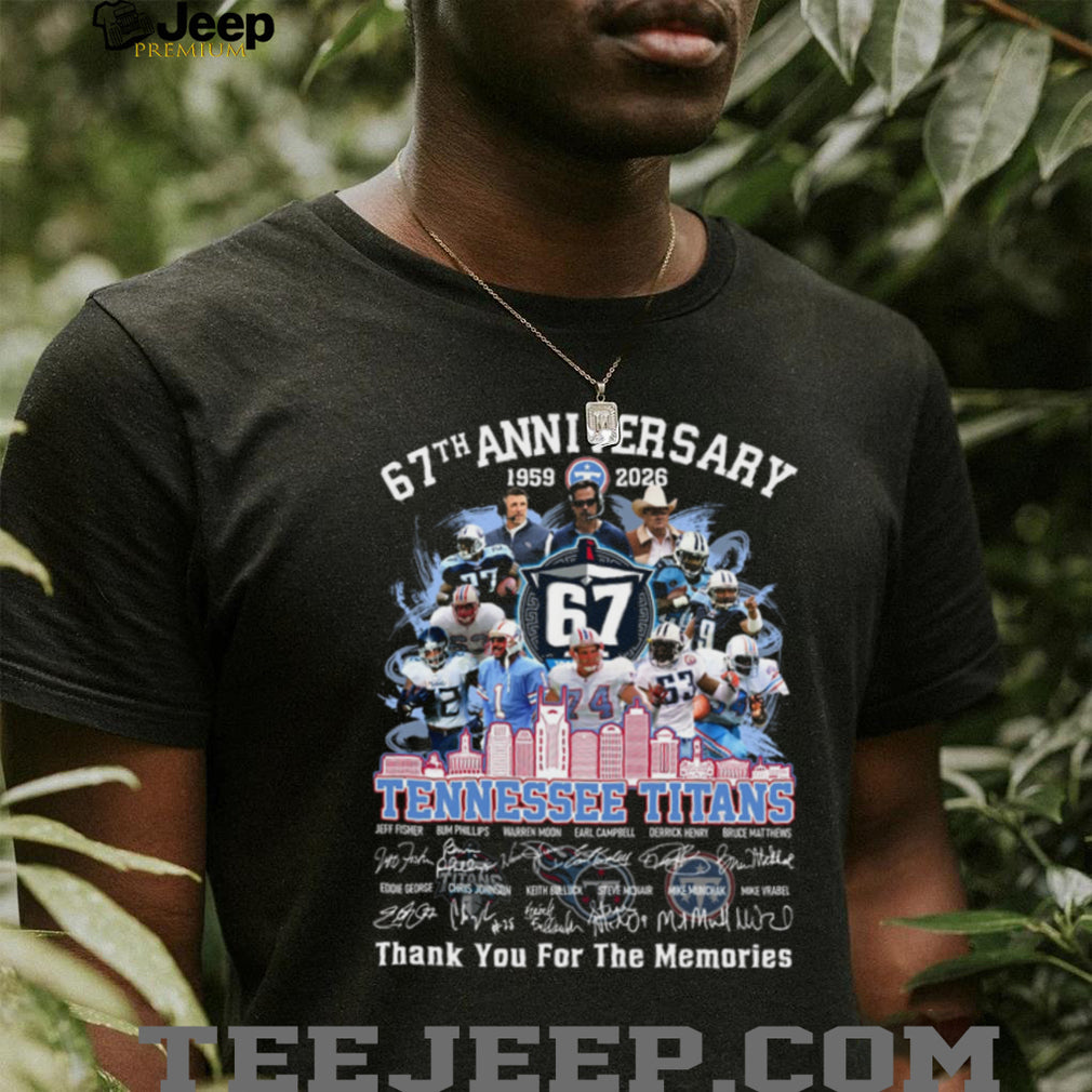 Tennessee Titans 67th Anniversary Legends Signatures Shirt