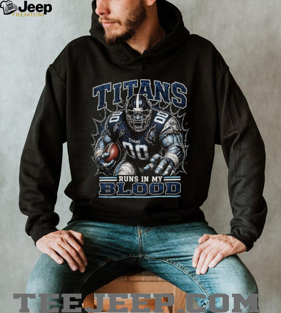 Tennessee Titans Football Team Runs In My Blood Fan Retro Men Women Shirt