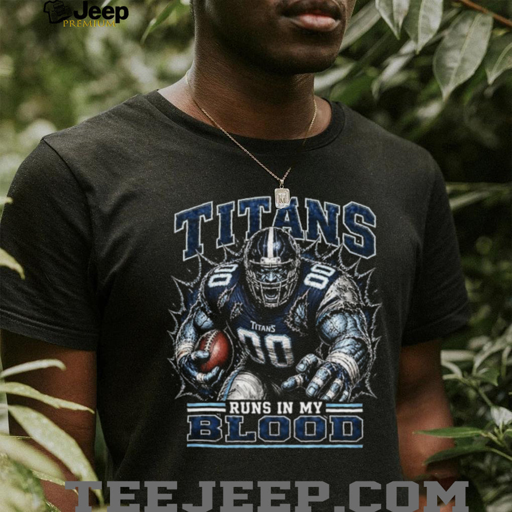 Tennessee Titans Football Team Runs In My Blood Fan Retro Men Women Shirt
