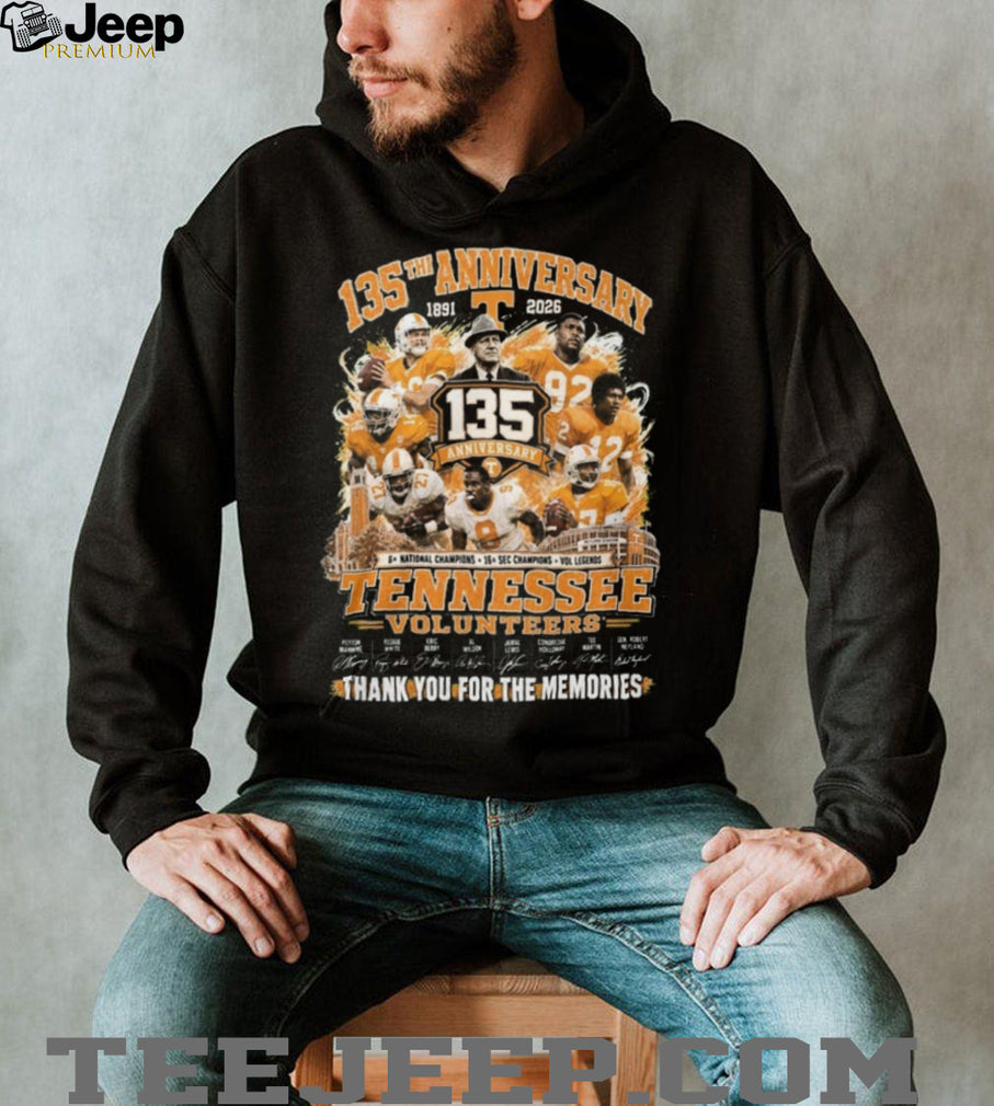 Tennessee Volunteers 135th Anniversary 1891 2026 Vol Legends Shirt