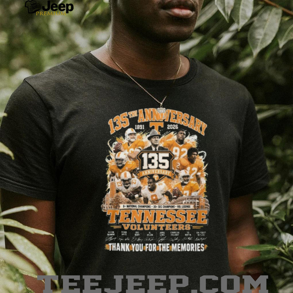 Tennessee Volunteers 135th Anniversary 1891 2026 Vol Legends Shirt