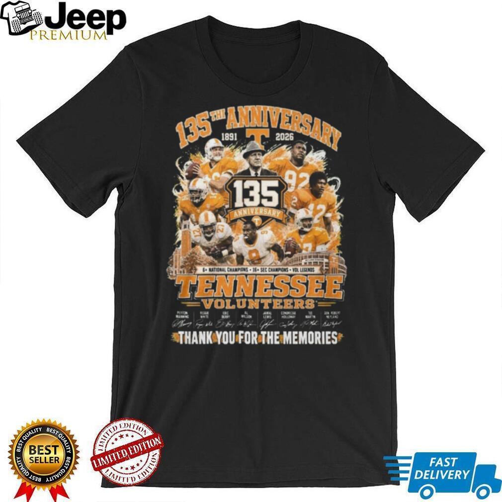 Tennessee Volunteers 135th Anniversary 1891 2026 Vol Legends Shirt