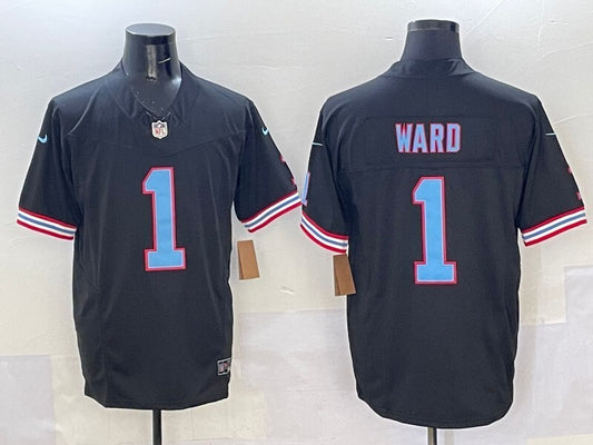 Tennessee Titans #1 Cameron Ward Titans Black Retro V3