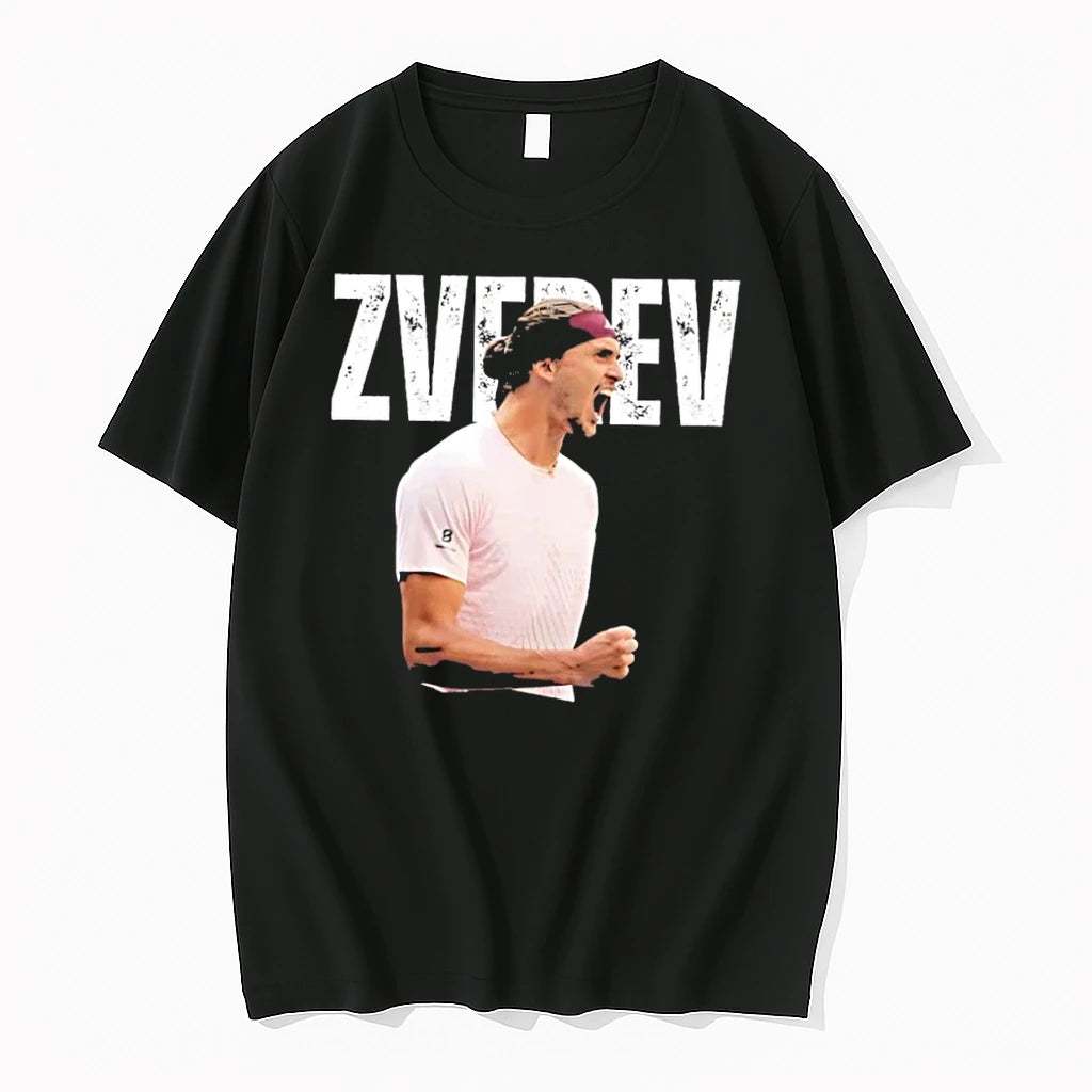 Tennis Player Alexander Zverev Portrait Retro Tshirts Sweater
