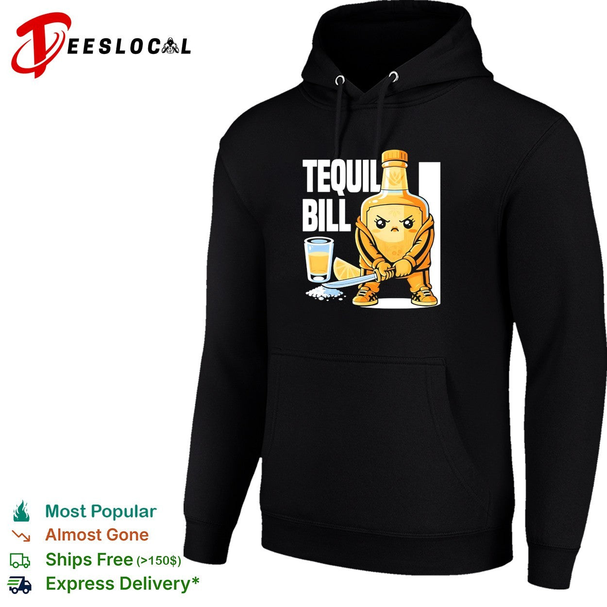 Tequil Bill tequila bottle ninja shirt