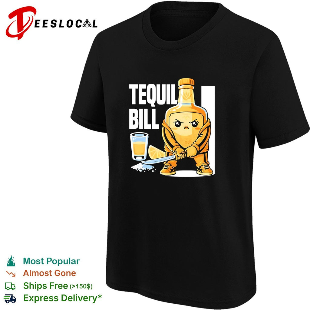 Tequil Bill tequila bottle ninja shirt