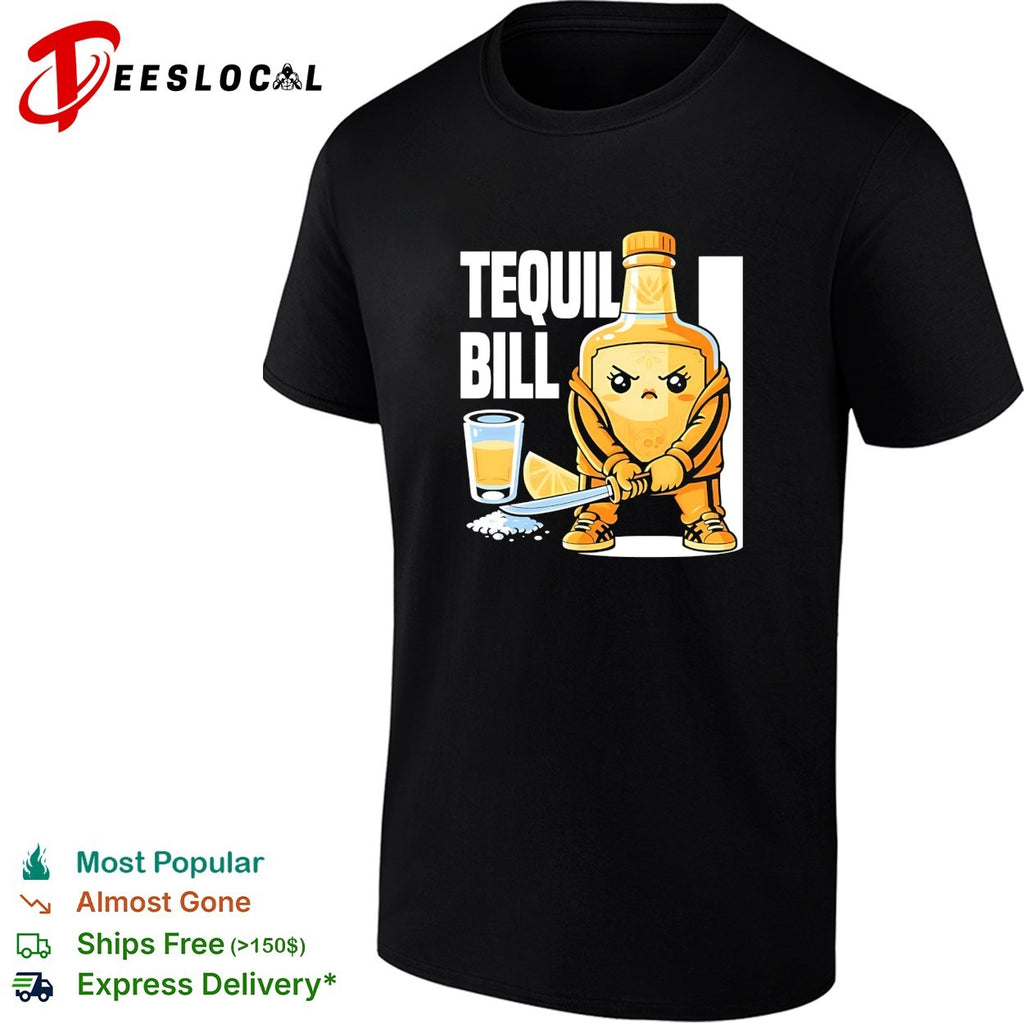 Tequil Bill tequila bottle ninja shirt