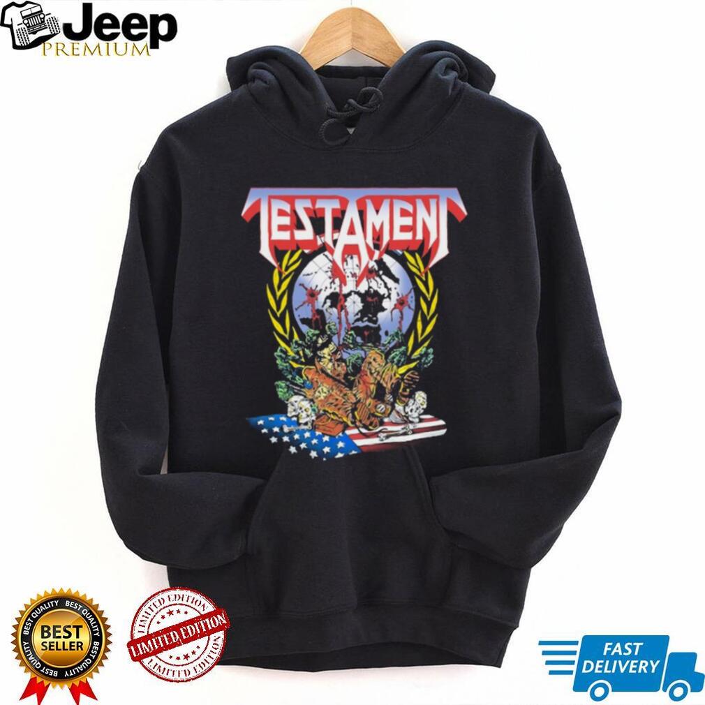Testament Band New Order World Map Thrash Metal T Shirt