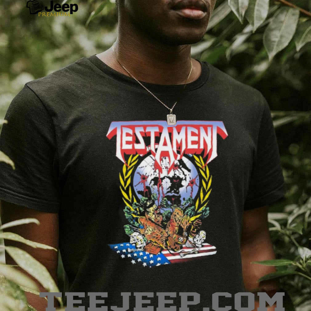 Testament Band New Order World Map Thrash Metal T Shirt
