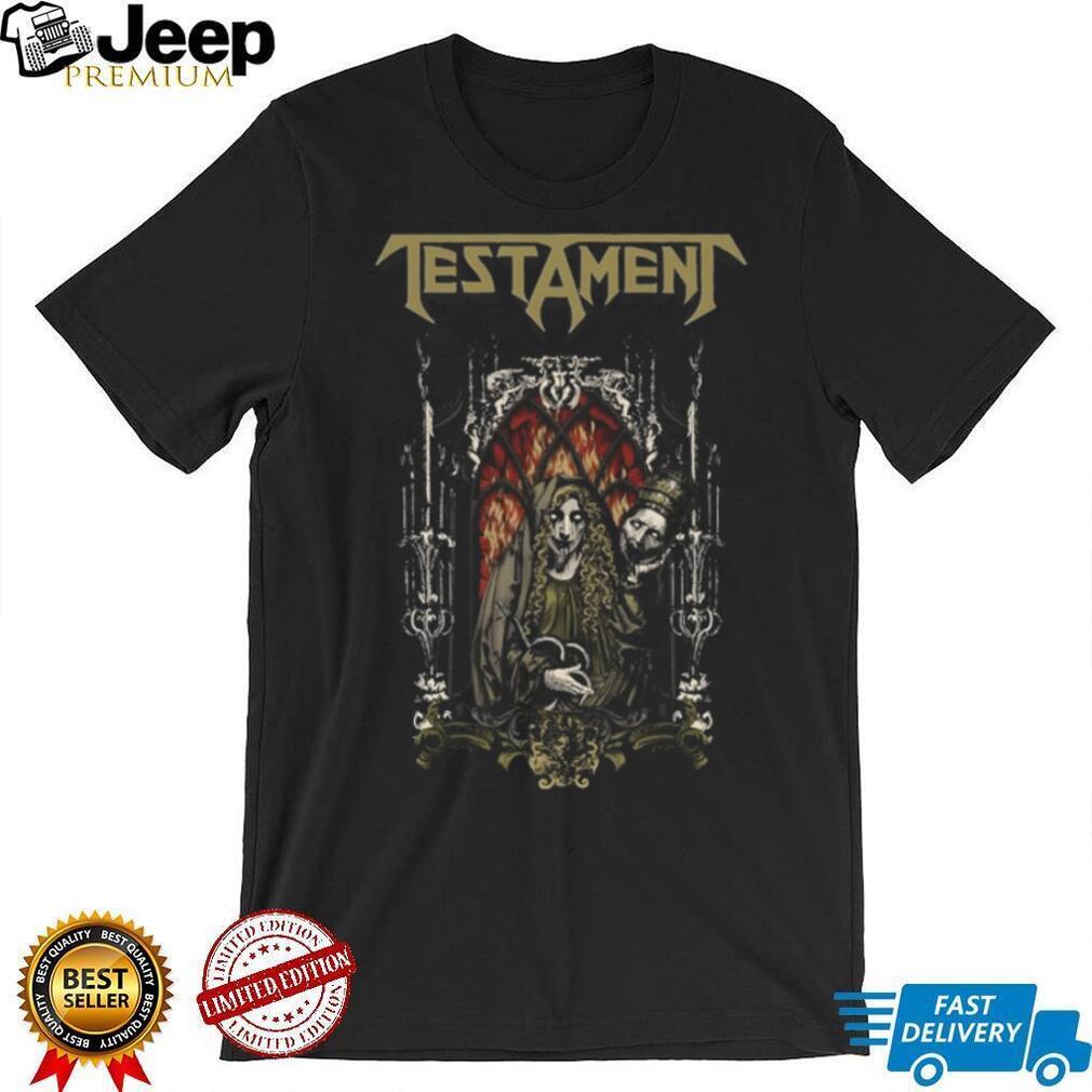 Testament Metal Band Gothic Cathedral Saint & Sinner Artwork T Shirt