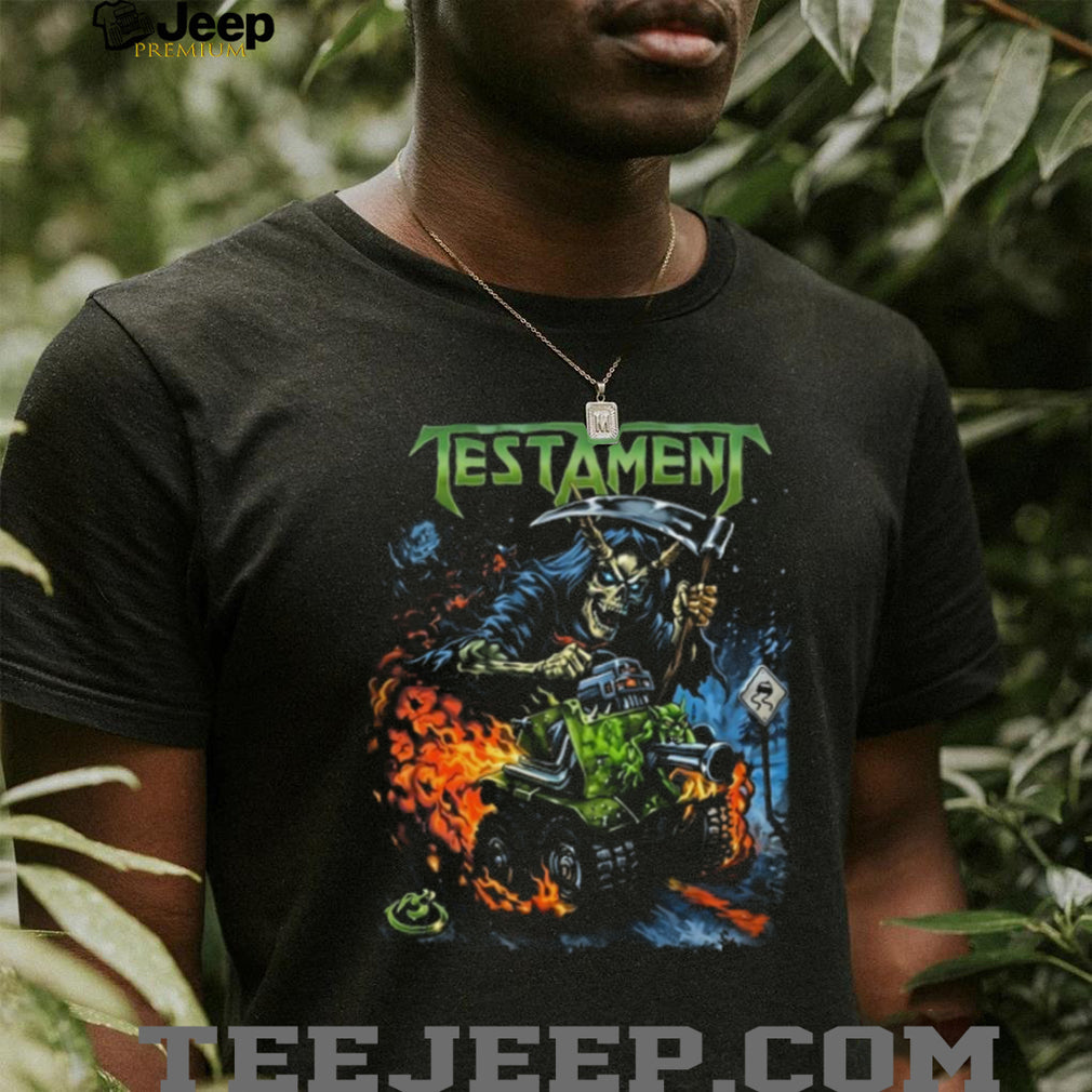 Testament Skeleton Reaper Driving Monster Truck Thrash Metal T Shirt