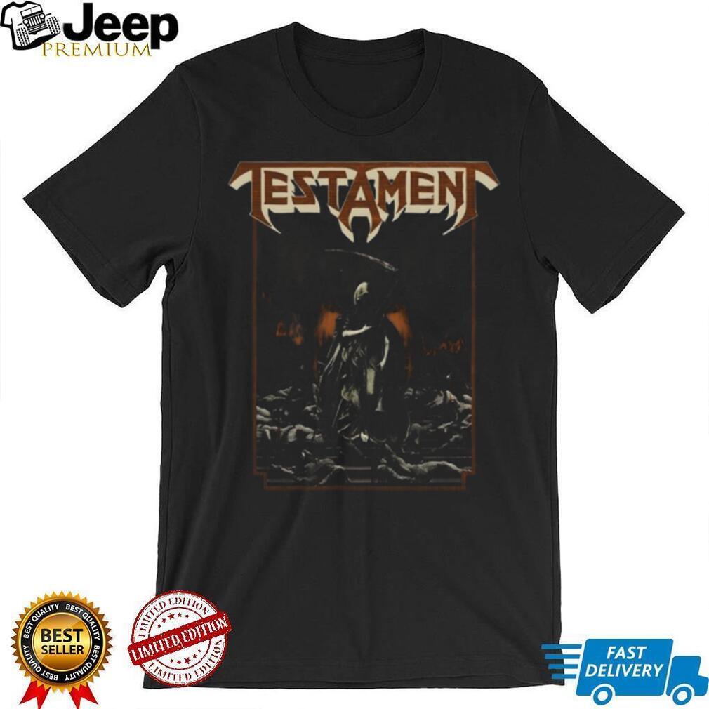 Testament Thrash Metal Band Grim Reaper War Scene Black T Shirt