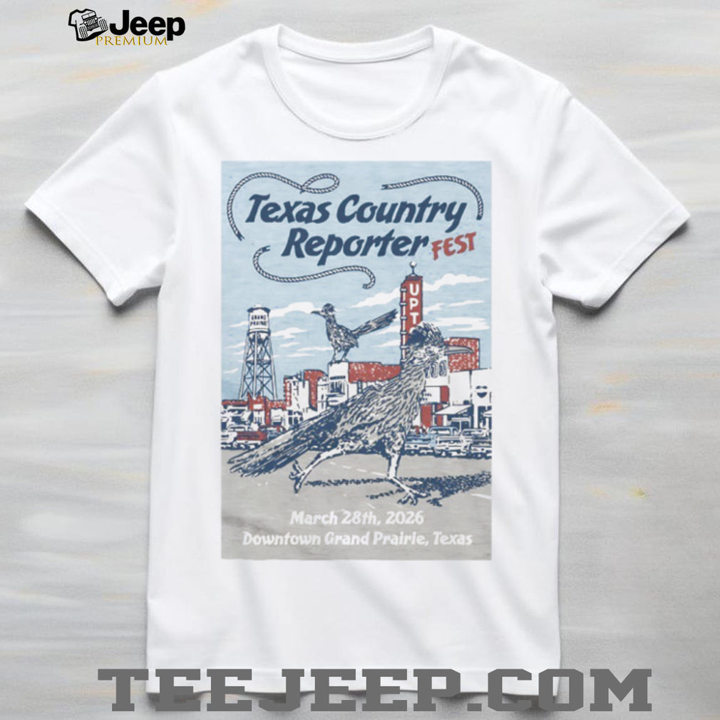 Texas Country Reporter Fest 2026 Downtown Grand Prairie Roadrunner T Shirt