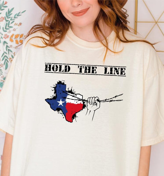 Texas Hold The Line Shirt, Barbed Wire T Shirt, God Bless Texas Shirt, Texan Support Tshirt, I Stand With Texas Tee, Patriotic Unisex T-Shirt, Texas Support Shirt, Gifts For Family Friend, Texas Support Shirt Classic Man