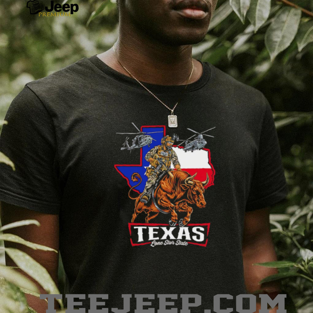 Texas Lone Star State Tactical Bull Rider T Shirt