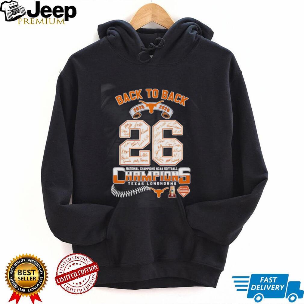 Texas Longhorns 2025 2026 National Champions NCAA Softball signature shirt