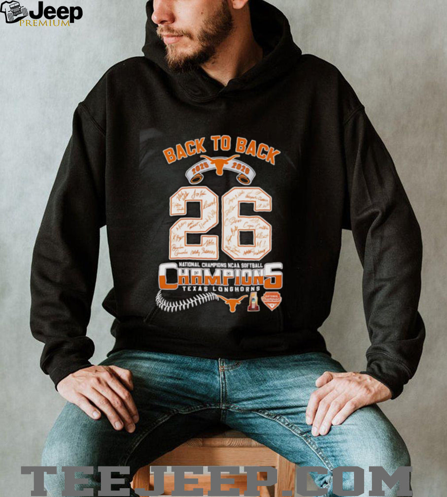Texas Longhorns 2025 2026 National Champions NCAA Softball signature shirt